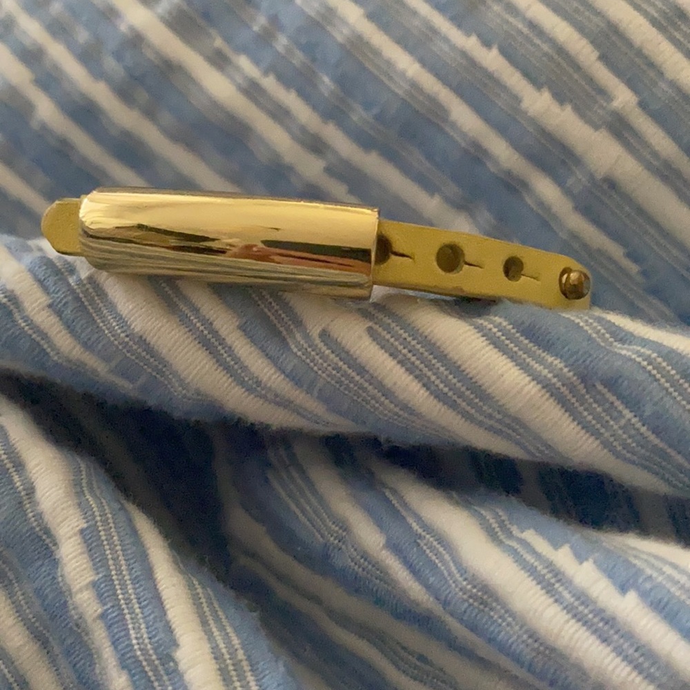 Yellow leather with gold accent adjustable bracelet— banana republic EUC